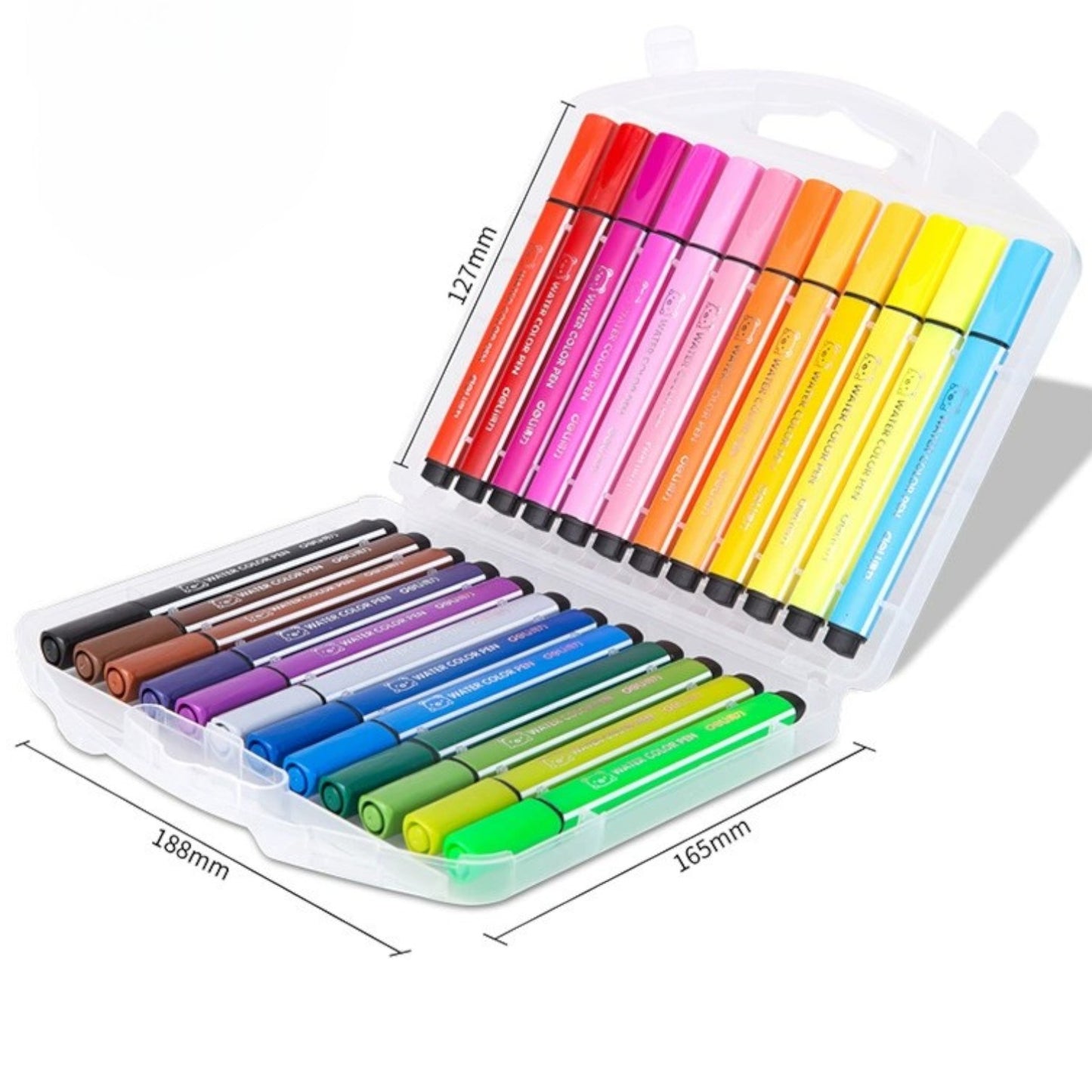 Set Carioci Triunghiulare 24 bucati /Set, pe Baza de Apa