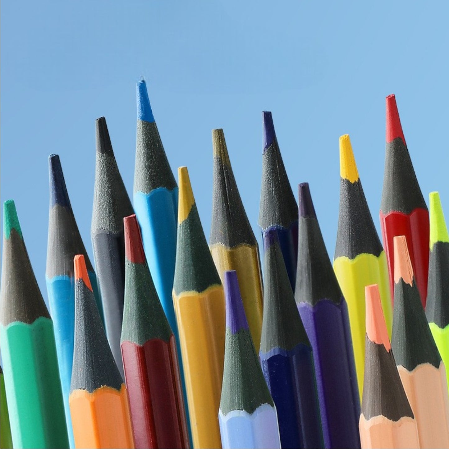 Set Creioane Calitative din lemn Colorate 24 bucati /Set, 12 Culori, 9 cm