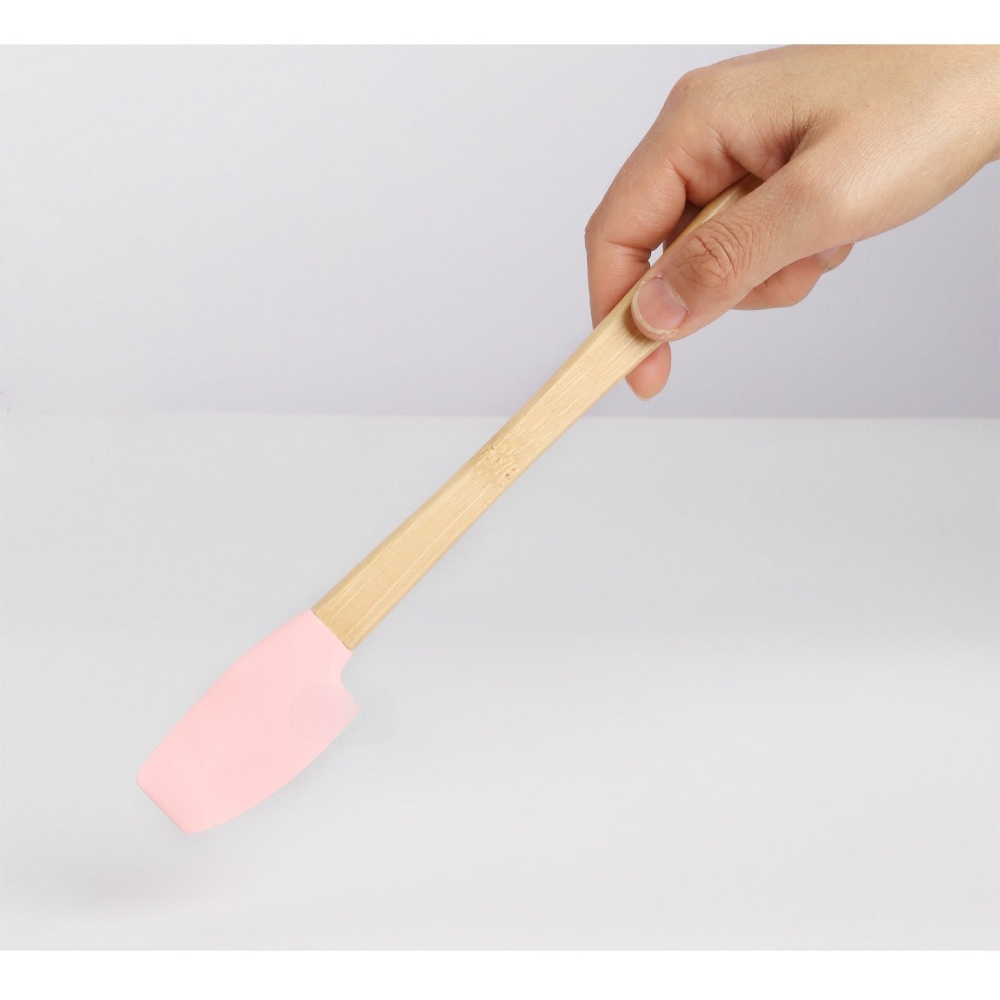 Set 5 Mini Spatule de Silicon, pensula, Stejar, Multicolor