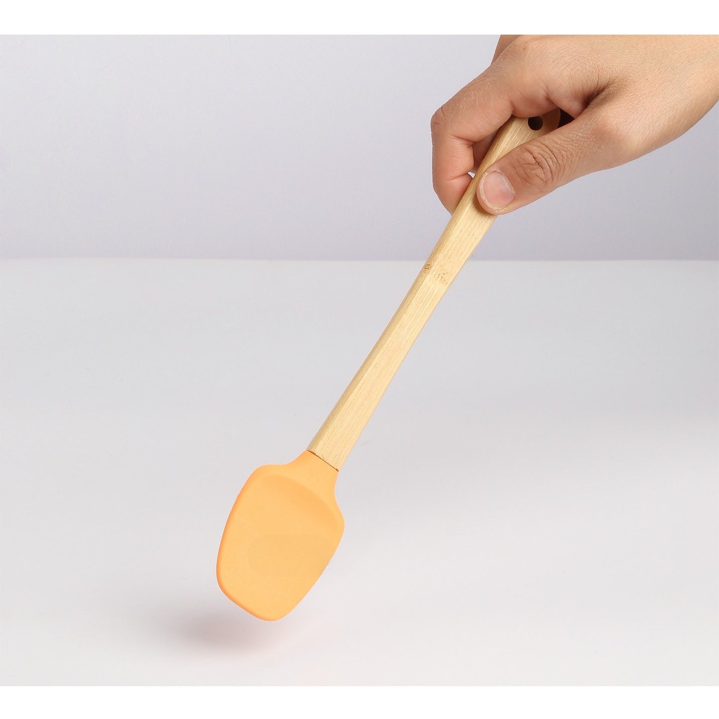 Set 5 Mini Spatule de Silicon, pensula, Stejar, Multicolor