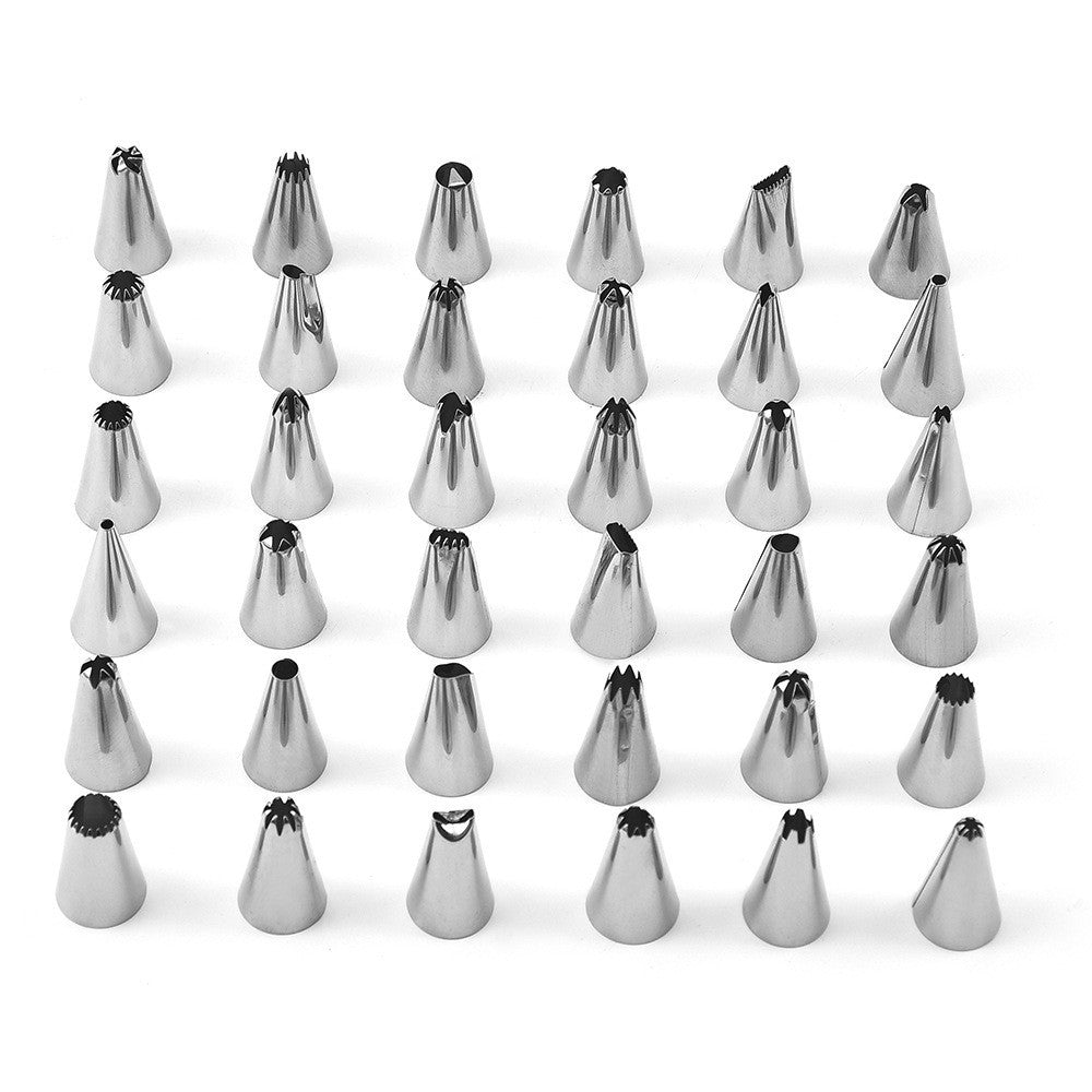 Set 55 Piese Ustensile pentru Ornare Prajituri, Flippy, din Plastic si Otel Inoxidabil, Multicolor