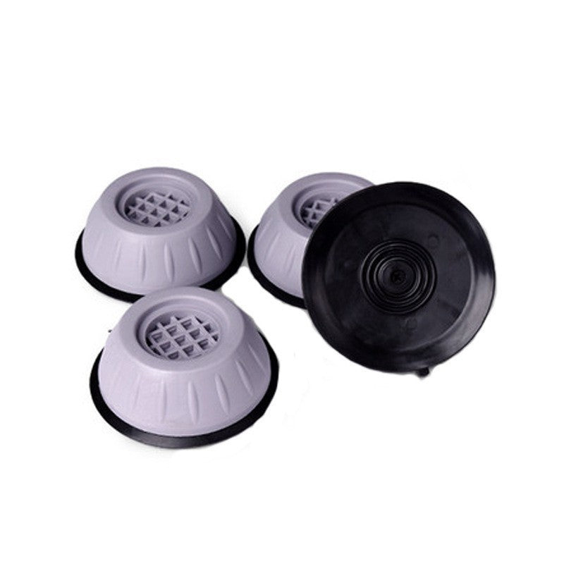 Set de 4 Picioare Antivibratii, 8 cm, Gri, cu Ventuza Cauciuc, Instalare Rapida, pentru Masina de Spalat, Uscator sau Frigider