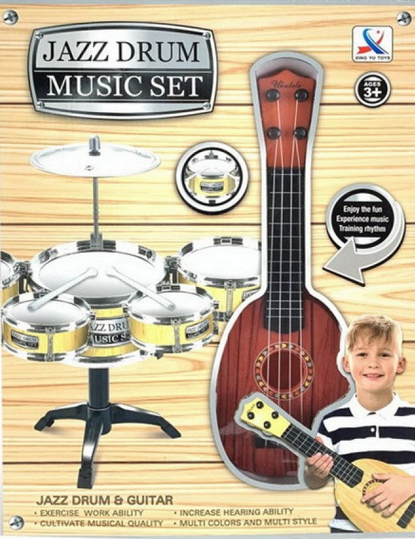 Set muzical tobe si mandolina, instrumente muzicale, chitara copii