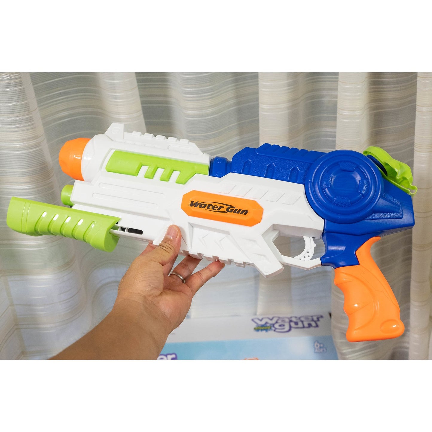 Set 2x Pistol cu Apa pentru Copii, Rezervor, Pentru Piscina/Plaja, 6ani+, Roz + Albastru, 1000 ML