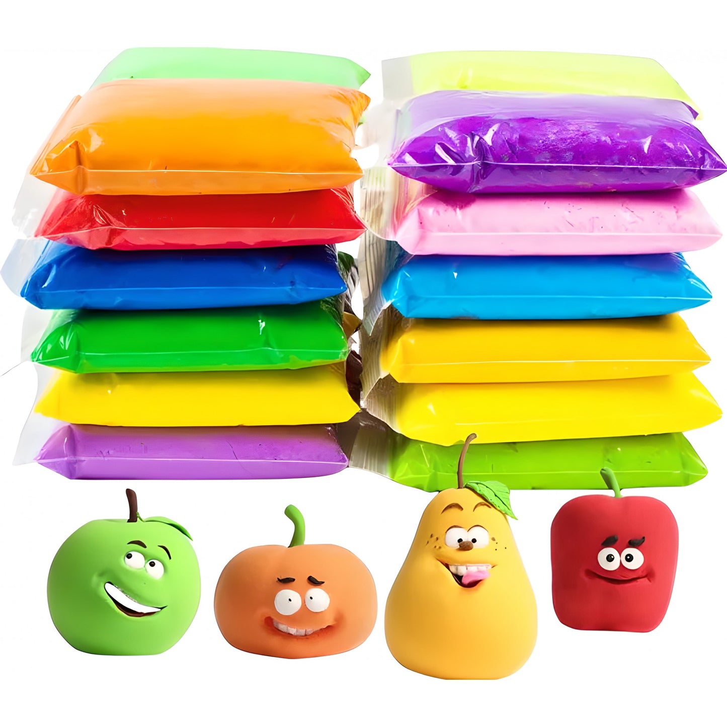 Set plastilină modelatoare non-toxică, 12 culori, accesorii incluse, 3+ ani