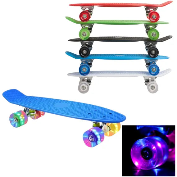 Skateboard pentru Copii 42x8x7cm cu Roti Led