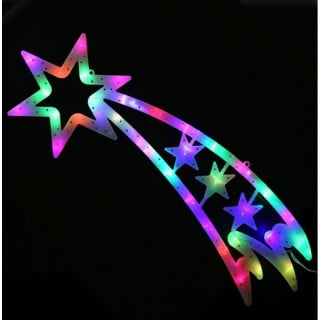 Decoratiune de Craciun , Cometa Cu Stea, Multicolor,LED, 75x30CM