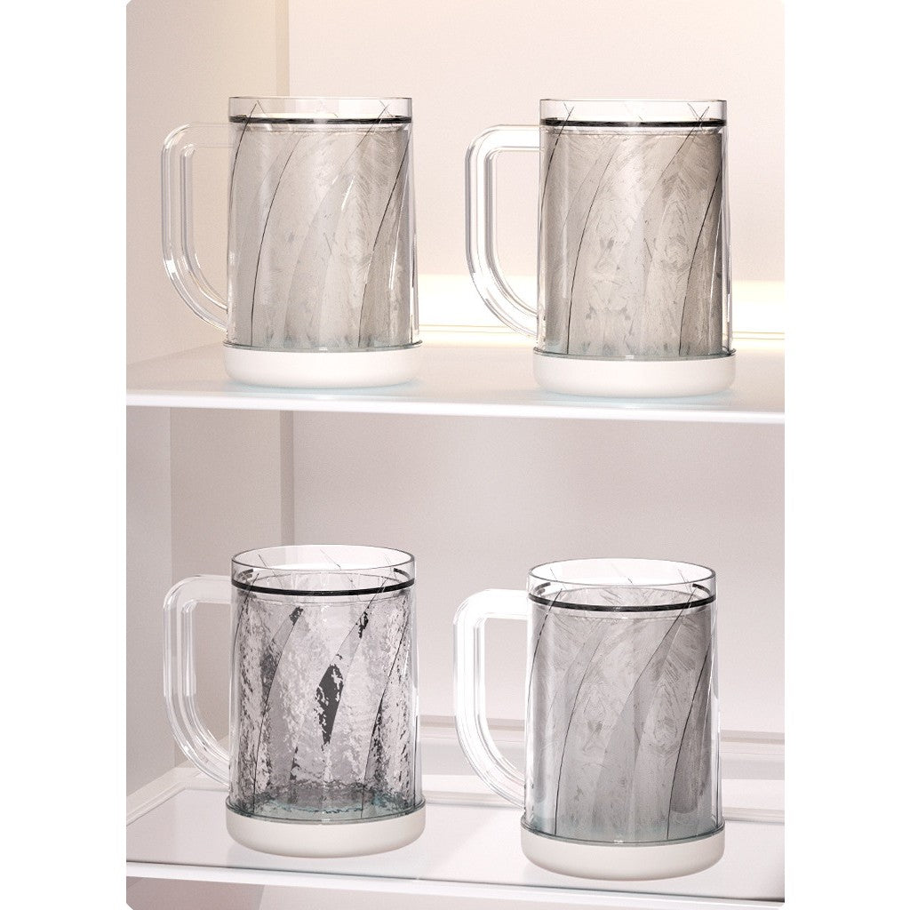 Cana Frigorifica cu Gheata, 14.2 x 10.4 x 14.7 cm, Plastic, 800 ml, Transparent