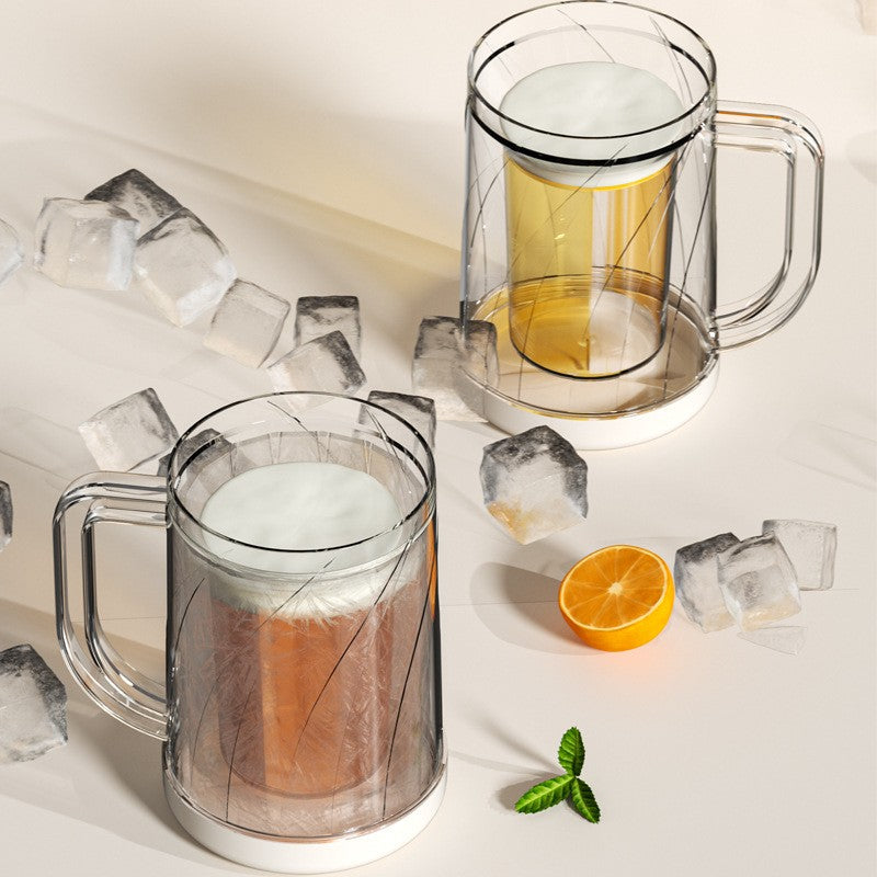 Cana Frigorifica cu Gheata, 14.2 x 10.4 x 14.7 cm, Plastic, 800 ml, Transparent