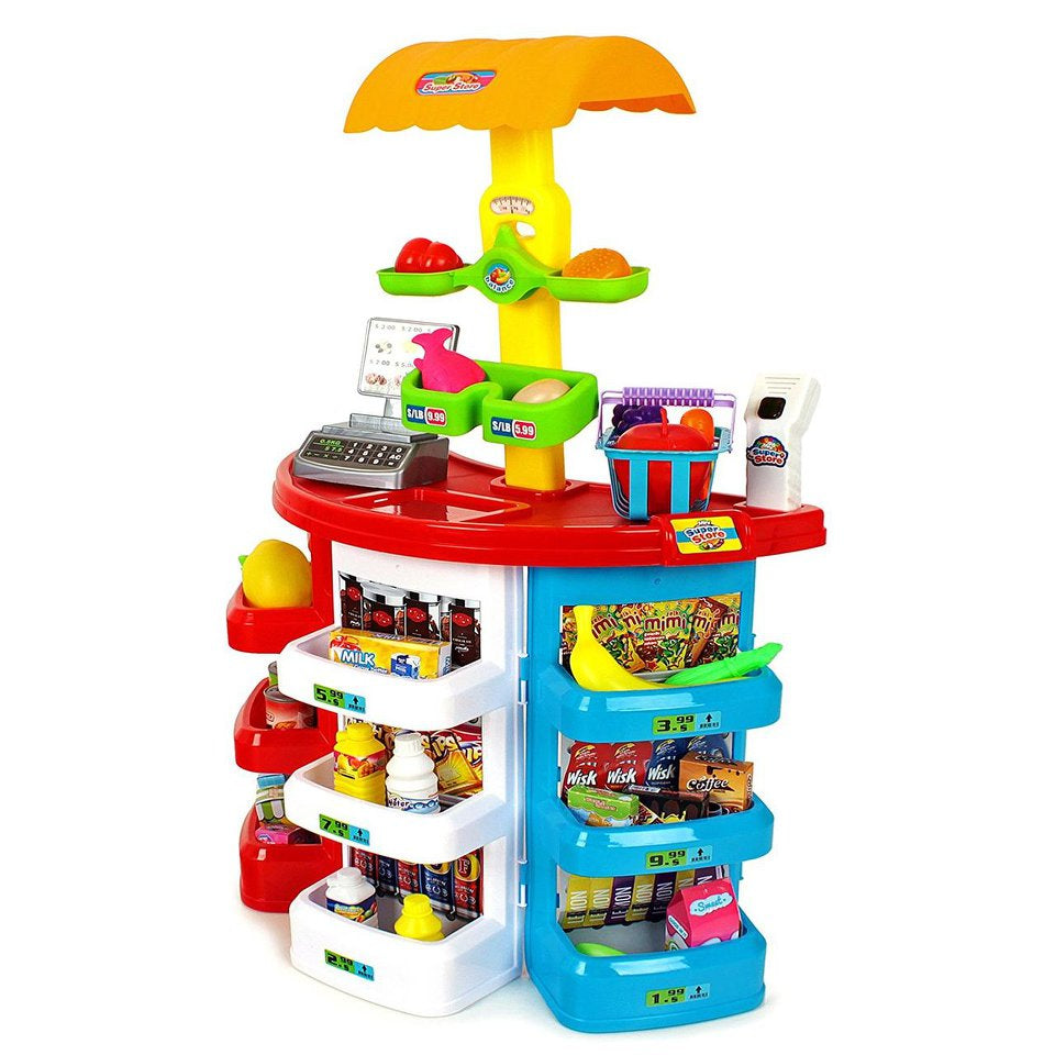 Set supermarket cu accesorii, 3 in 1, 53 piese, varsta 3+