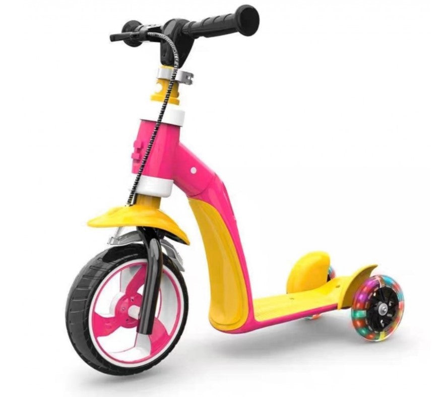 Trotineta ride-on convertibila 2 in 1, cu frane