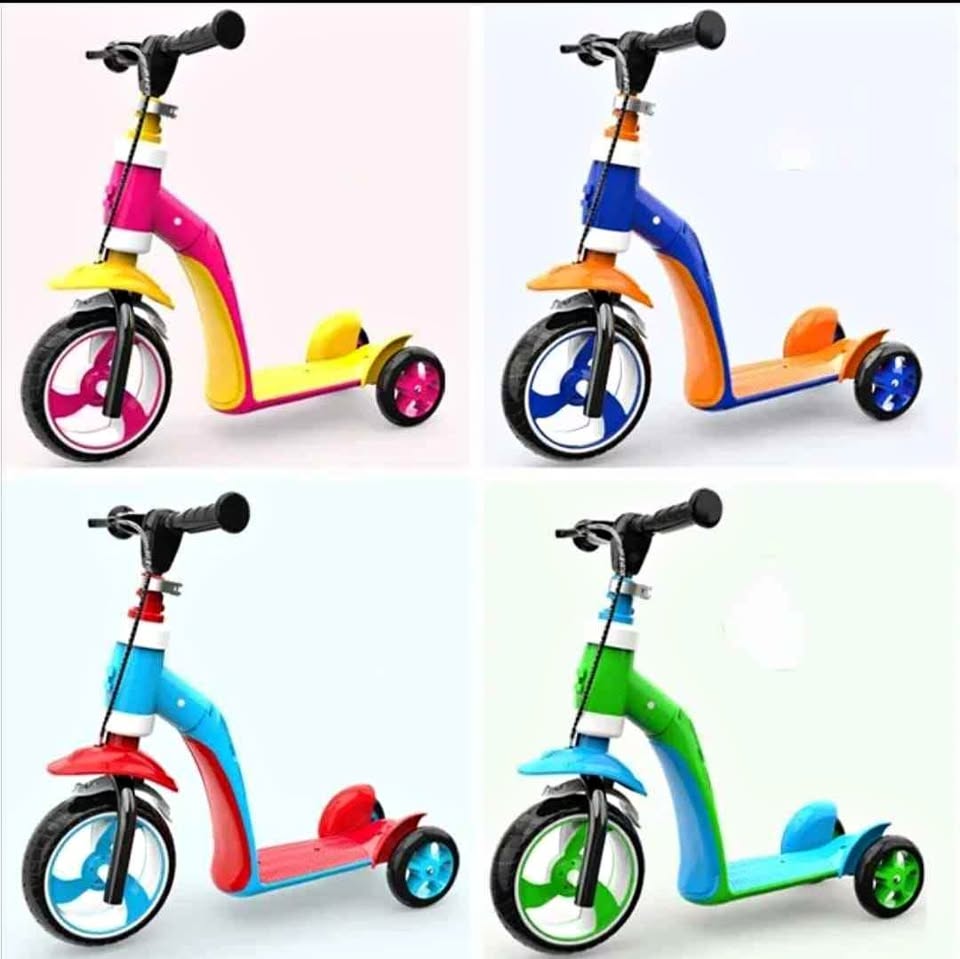 Trotineta ride-on convertibila 2 in 1, cu frane