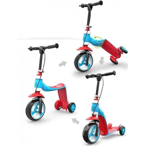 Trotineta ride-on convertibila 2 in 1, cu frane