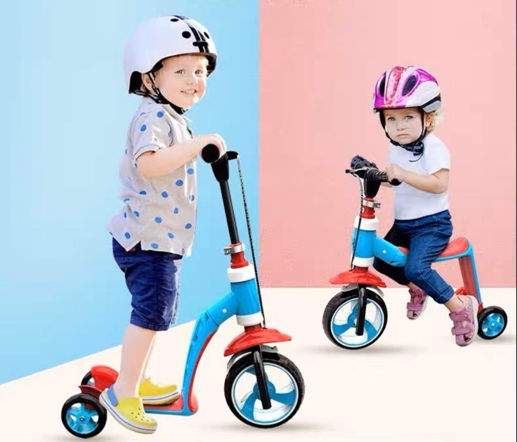 Trotineta ride-on convertibila 2 in 1, cu frane
