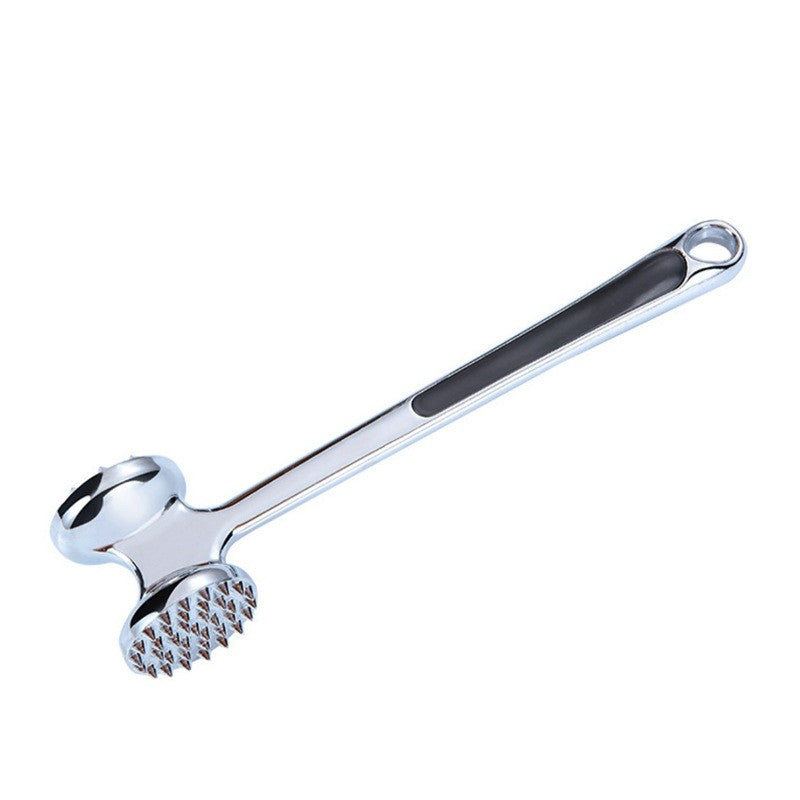 Ciocan pentru snitele si carne, din aliaj de zinc, maner antialunecare, doua capete, 22 cm, argintiu