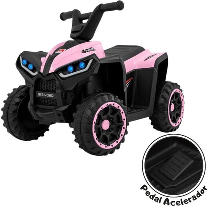 Atv electric pentru copii, varsta 2-4 ani, 6v4ah, cu doua motoare , faruri led, rosu
