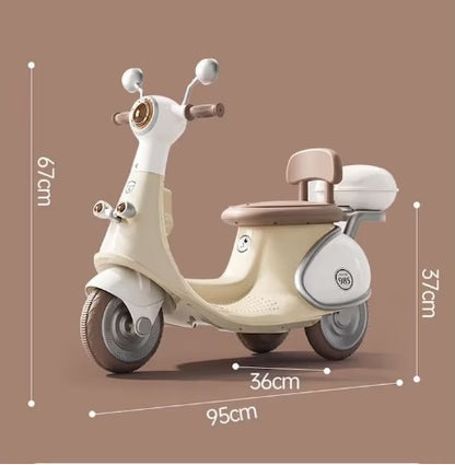Motocicletă Electrică cu 3 Roti, Acumulator Încarcare, Anti-Rasturnare, Lumini, Sunete, Baterie 6V 7Ah, Telecomanda, 95x67x36cm
