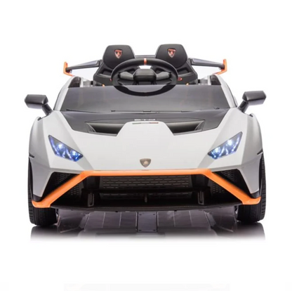 Masinuta Electrica 12V Lamborghini STO -Alba cu Telecomanda , recomandat pentru copii 3-8 ani