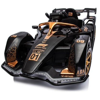 Masina Electrica Cu Telecomanda, Formula F1, 2 Motoare, 12V, Negru - FF1