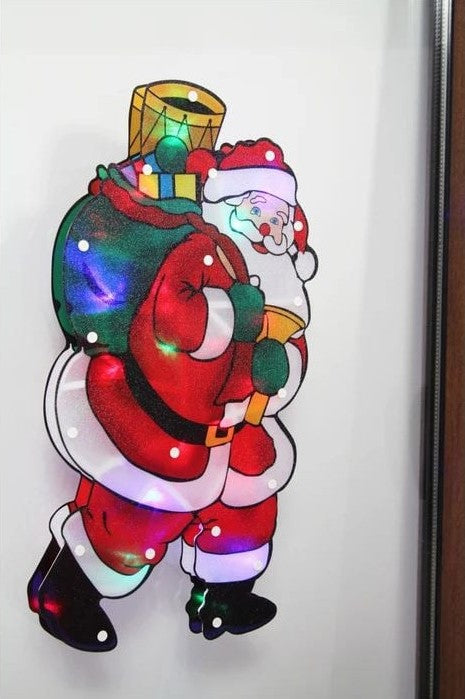 Decoratiune în forma de Mos Craciun 44 x 26 cm, ideala pentru sarbatori, alimentare la retea