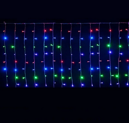Instalatie de Craciun tip perdea 9 m x 1 m, Multicolor