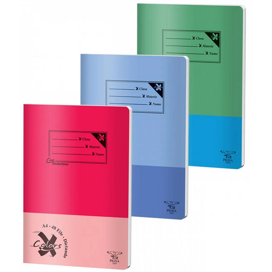 Pachet 10+2 Caiete GRATIS , A4, 48 file, Dictando, cu Coperta cartom lipicios, PIGNA