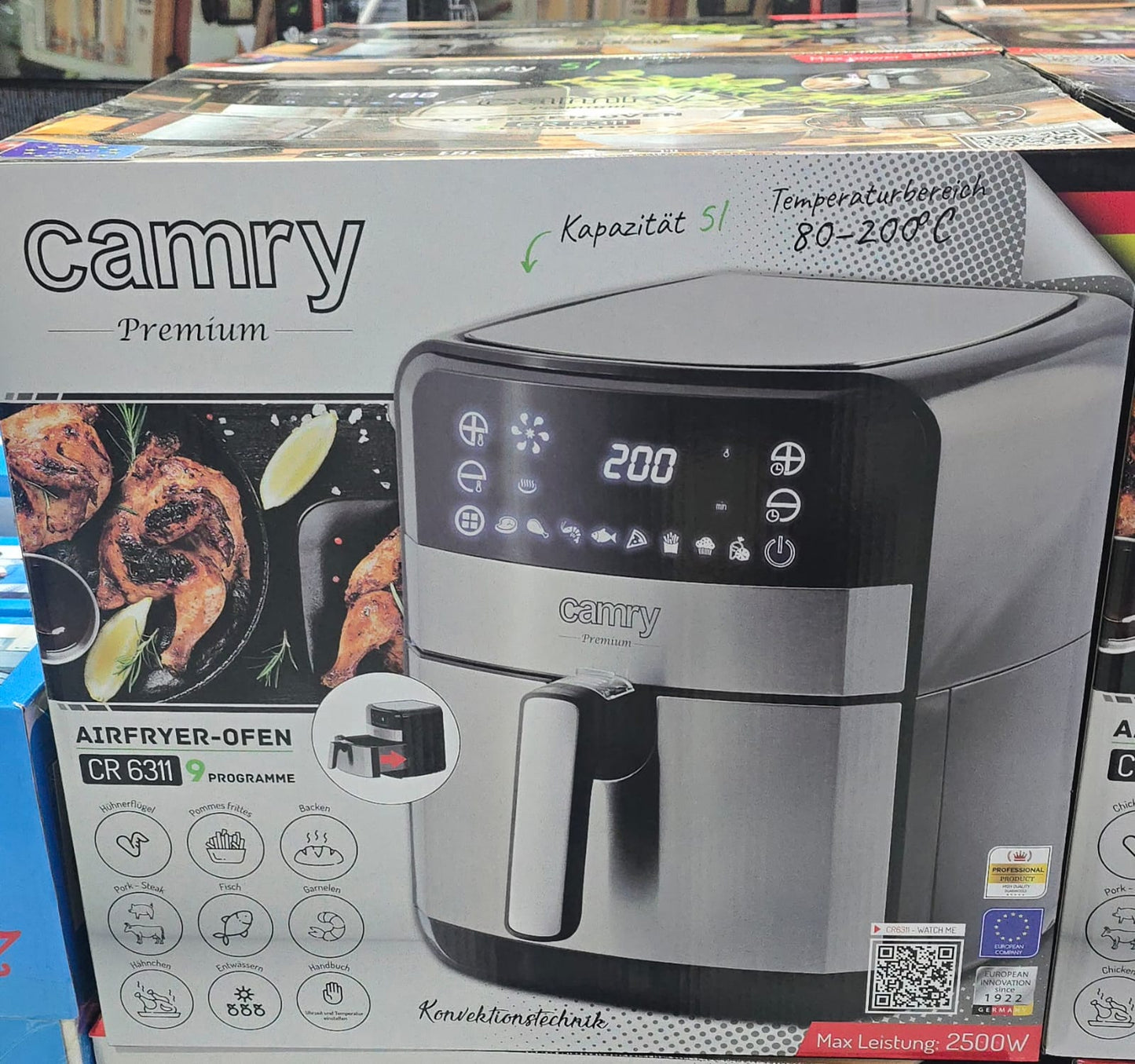 Friteuza Premium Air Fryer, Capacitate 5 L, 9 Programe