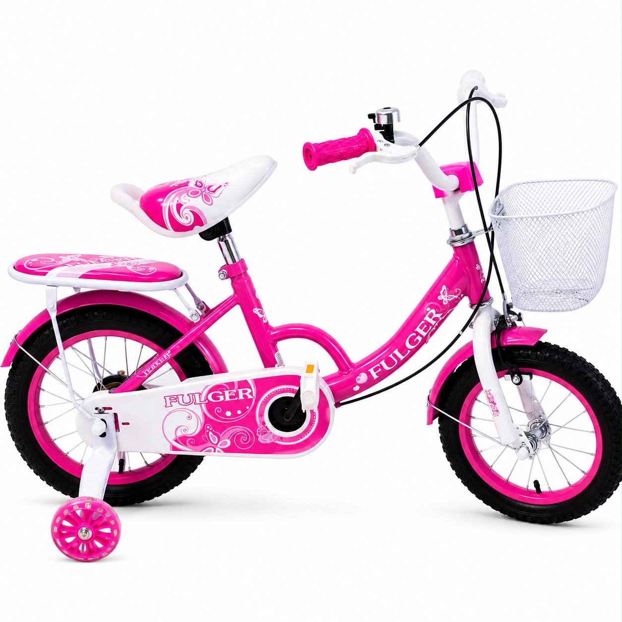 Bicicleta FULGER 12G, Roti 12 inch, Roti Ajutatoare, Varsta 3-5 ani