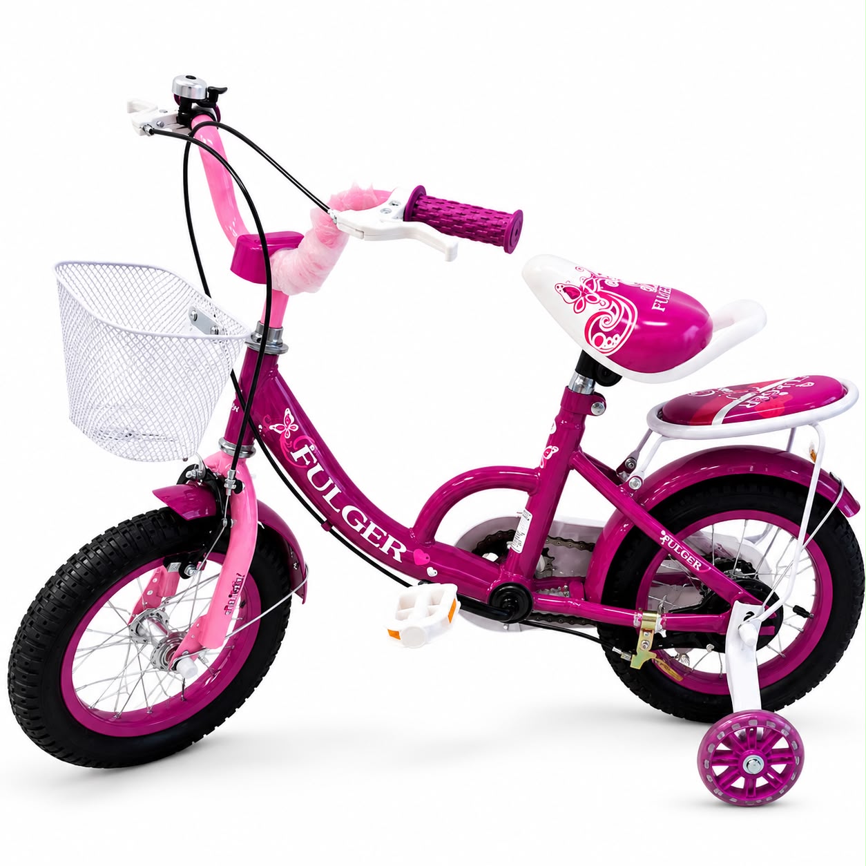 Bicicleta FULGER 12G, Roti 12 inch, Roti Ajutatoare, Varsta 3-5 ani