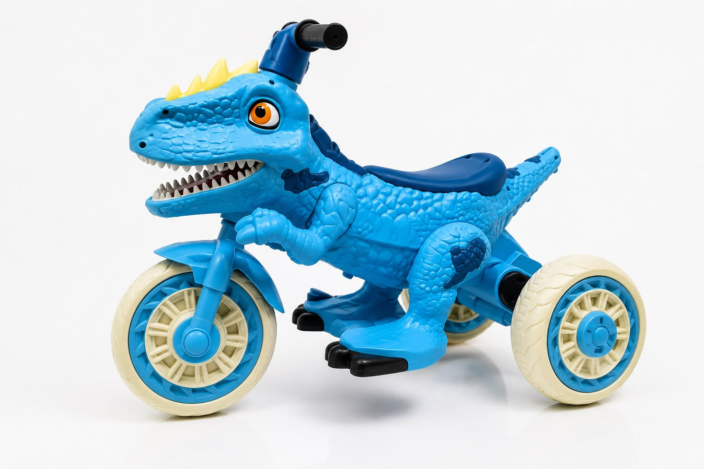 Motocicletă Electrică pentru Copii Dinozaur, 3 Roți, Acumulator 12V, Design T-Rex, 2+ Ani