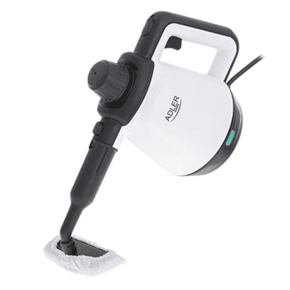 Aparat de Curatat Geamuri, Podele, Textile si Orice Suprafata cu abur, 2000 W Alb cu 13 Accesorii