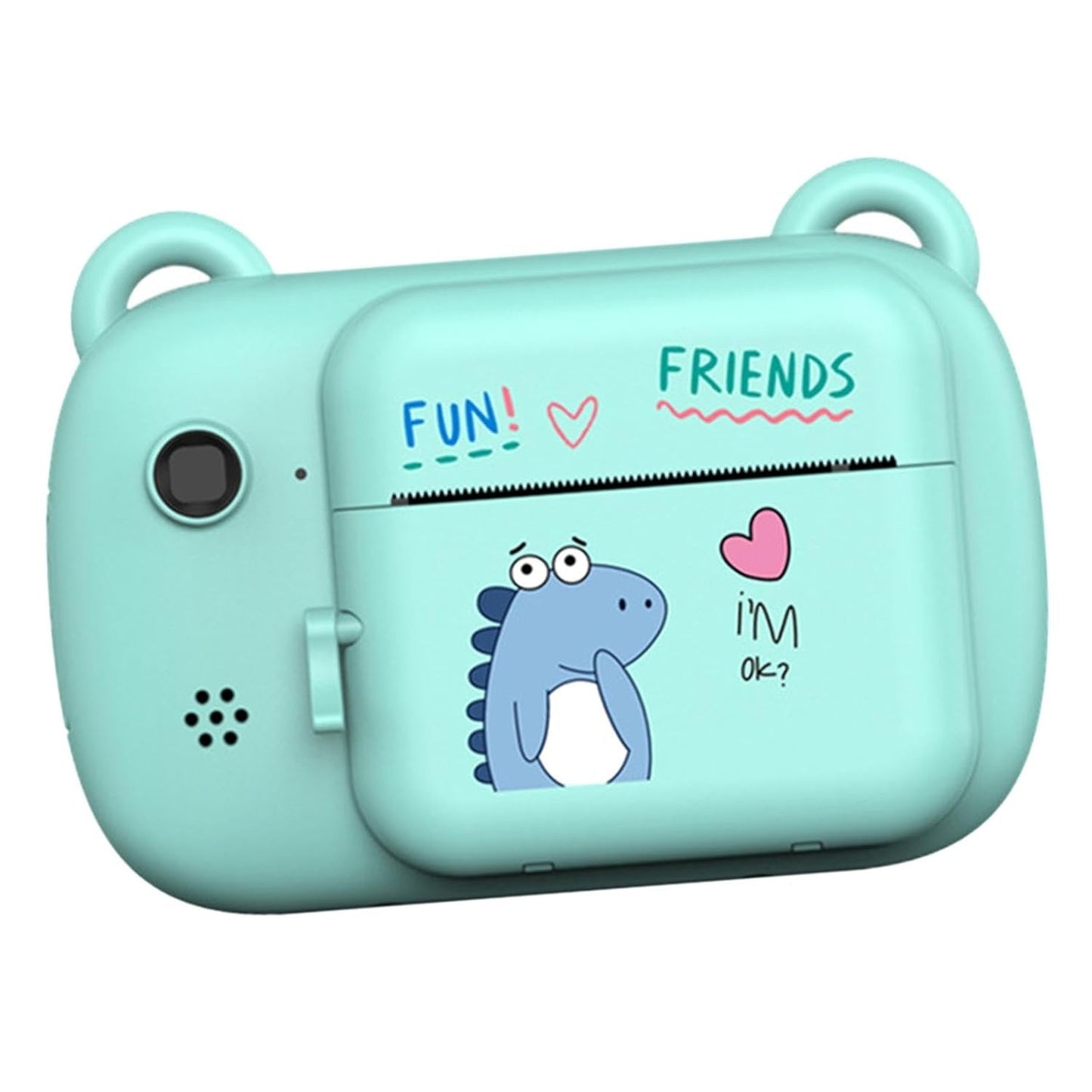 Aparat Foto cu Camera Frontala + Selfie, cu Functie de Printare, Cablu USB-C, Bluetooth, Compatibil iOS/Android, Imprimare APP