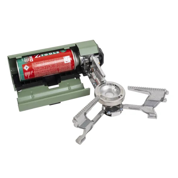 Aragaz camping pliabil, compatibil butelie spray, geanta de depozitare, verde Z-TOOLS
