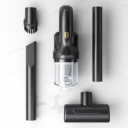 Aspirator Portabil fara Fir,  Incarcare USB, Pentru Casa si Masina, Autonomie 45 min, Negru