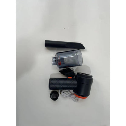 Aspirator Portabil fara Fir, Tip Pistol 2 in 1, Suflare si Aspirare, Incarcare USB, Pentru Casa si Masina, Autonomie 30 min, Negru