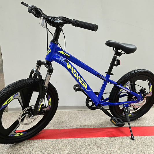 Bicicleta Copii , Cu Schimbator Shimano, Stop si Cric , 20 Inch, Varsta 6-12 Ani, Albastru Inchis