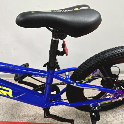Bicicleta Copii , Cu Schimbator Shimano, Stop si Cric , 20 Inch, Varsta 6-12 Ani, Albastru Inchis