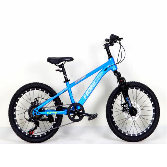 Bicicleta Copii , Cu Schimbator Shimano, Stop si Cric , 20 Inch, Varsta 6-12 Ani, Albastru Deschis