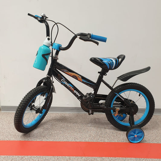 Bicicleta CARAIMAN 14J, varsta 4 - 6 ani, Roti 14" , Suport Sticla, Roti ajutatoare