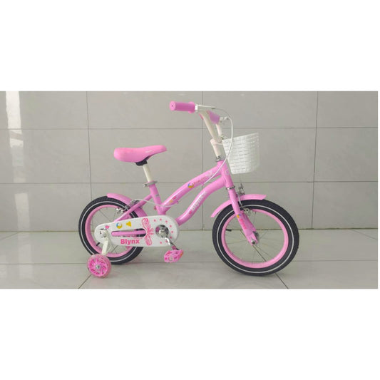 Bicicleta Fete Cu Pedale , Roti Ajutatoare si Cosulet , 20 Inch, Varsta 6-12 Ani, Roz