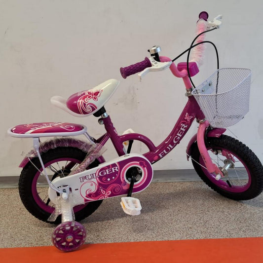 Bicicleta FULGER 12G, Roti 12 inch, Roti Ajutatoare, Varsta 3-5 ani