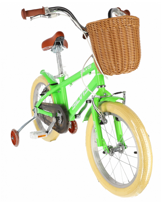 Bicicleta Copii  3-5 Ani cu Roti Ajutatoare si Frane 12 inch Verde