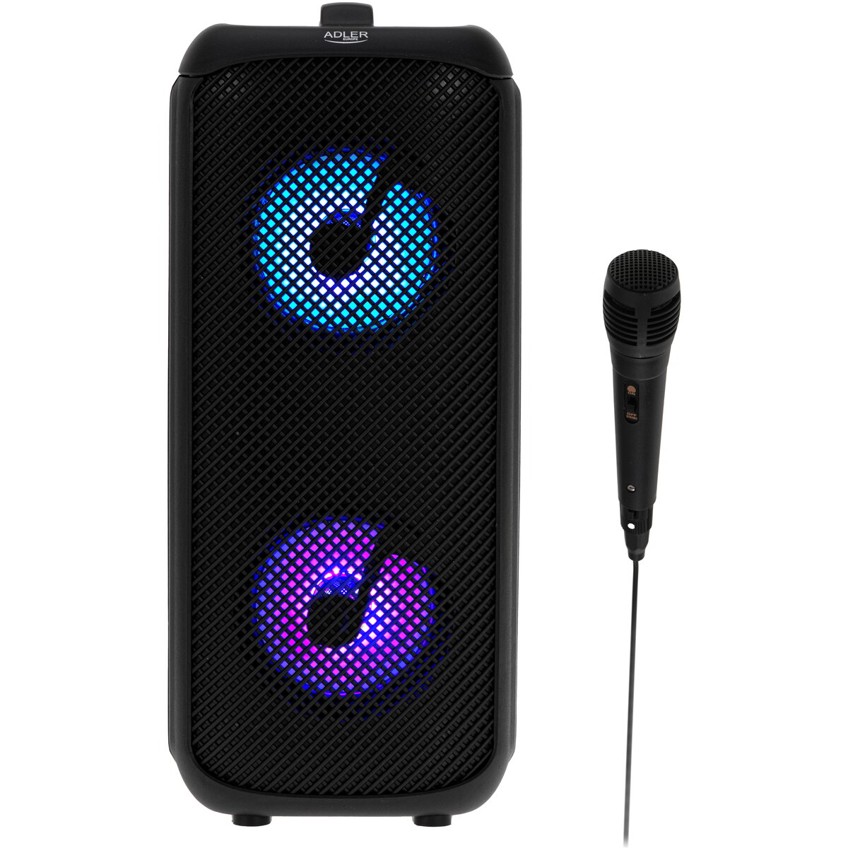 Boxă Portabilă Wireless cu Radio și Microfon, 17 x 17 x 37,5 cm