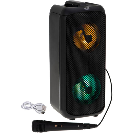 Boxă Portabilă Wireless cu Radio și Microfon, 17 x 17 x 37,5 cm