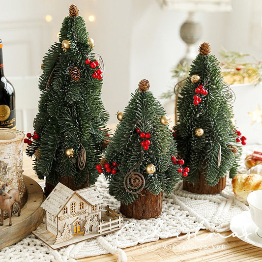 Brad de Craciun Artificial PREMIUM, pentru Birou si Interior,  26 x 12 x 12 cm