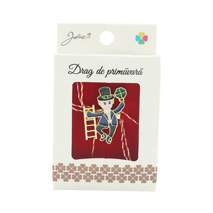 Box 12 Martisoare Brosa Modele Traditionale + 12 Pungi Cadou