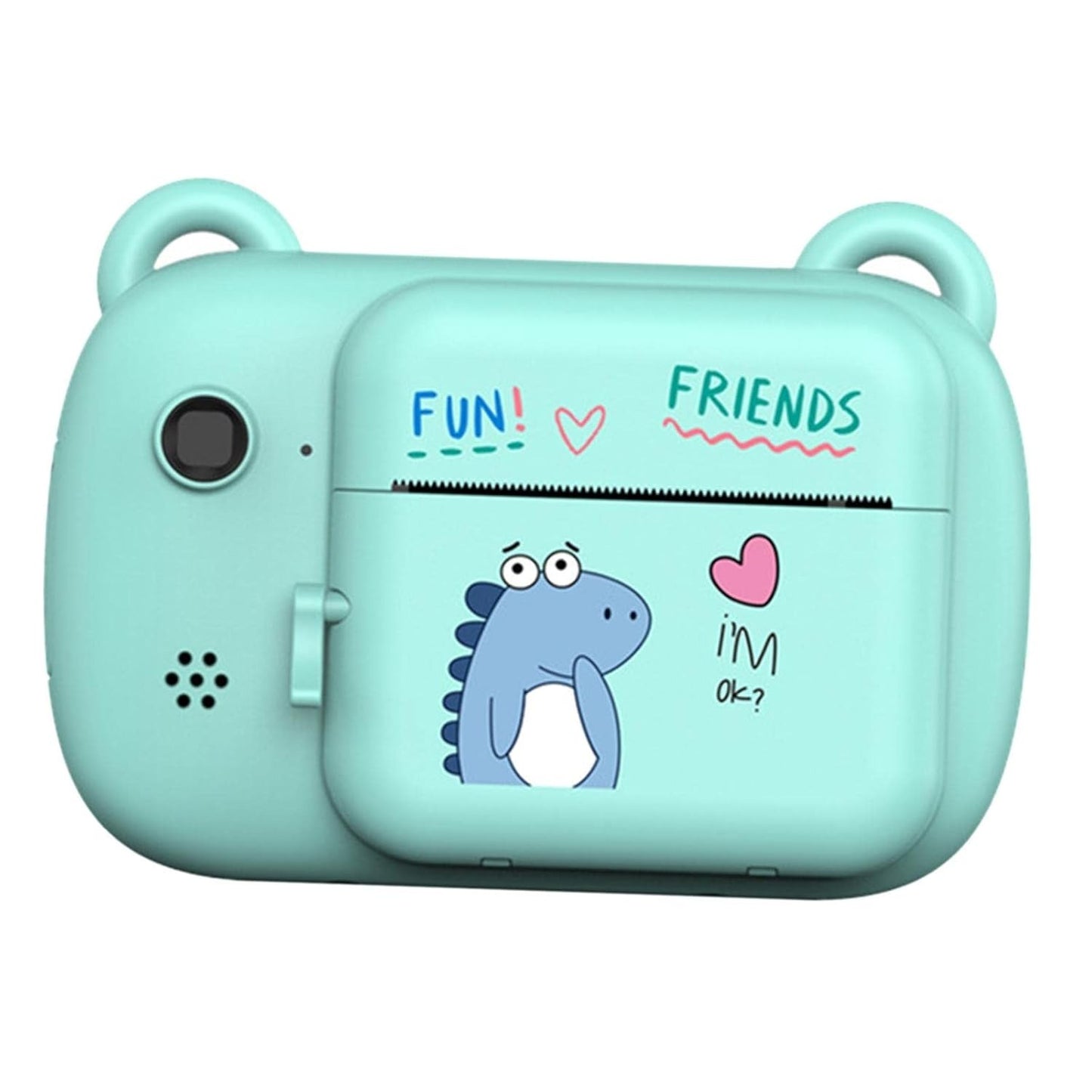 Aparat Foto cu Camera Frontala + Selfie, cu Functie de Printare, Cablu USB-C, Bluetooth, Compatibil iOS/Android, Imprimare APP
