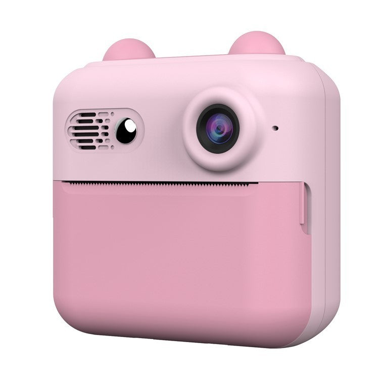 Aparat foto cu Functie de Printare, Cablu USB-C, Bluetooth, compatibil iOS/Android, Imprimare APP, Snur Subtire Inclus, Roz