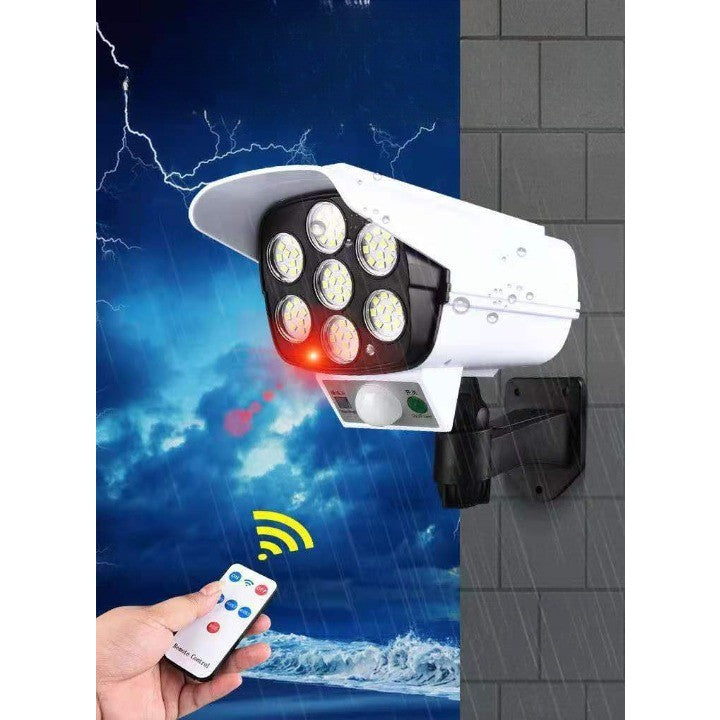 Camera de supraveghere falsa, incarcare solara, 77 LED-uri, senzor de miscare