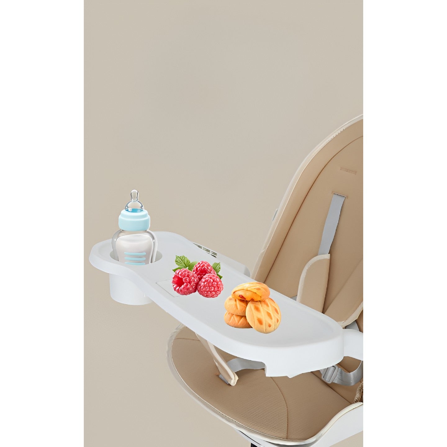 Carucior Sport 3in1, 6-36 Luni, Reversibil, Pliabil, Tavita pentru Masa, Pozitie de Somn, Centura de Siguranta, Roti 360, Suport Pahar, Copertina pentru Soare, 32x63x95cm, Crem Model Jungla